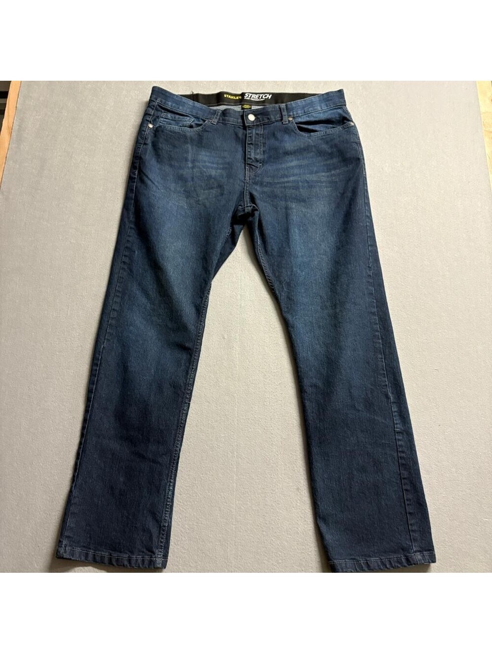 Stanley Stretch Jeans Mens 38x32 Blue Flex Technology Straight Leg Denim Pants